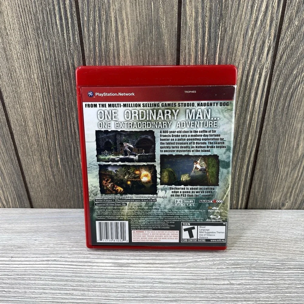 Uncharted: Drake's Fortune Sony PlayStation 3, 2007 Tested Working